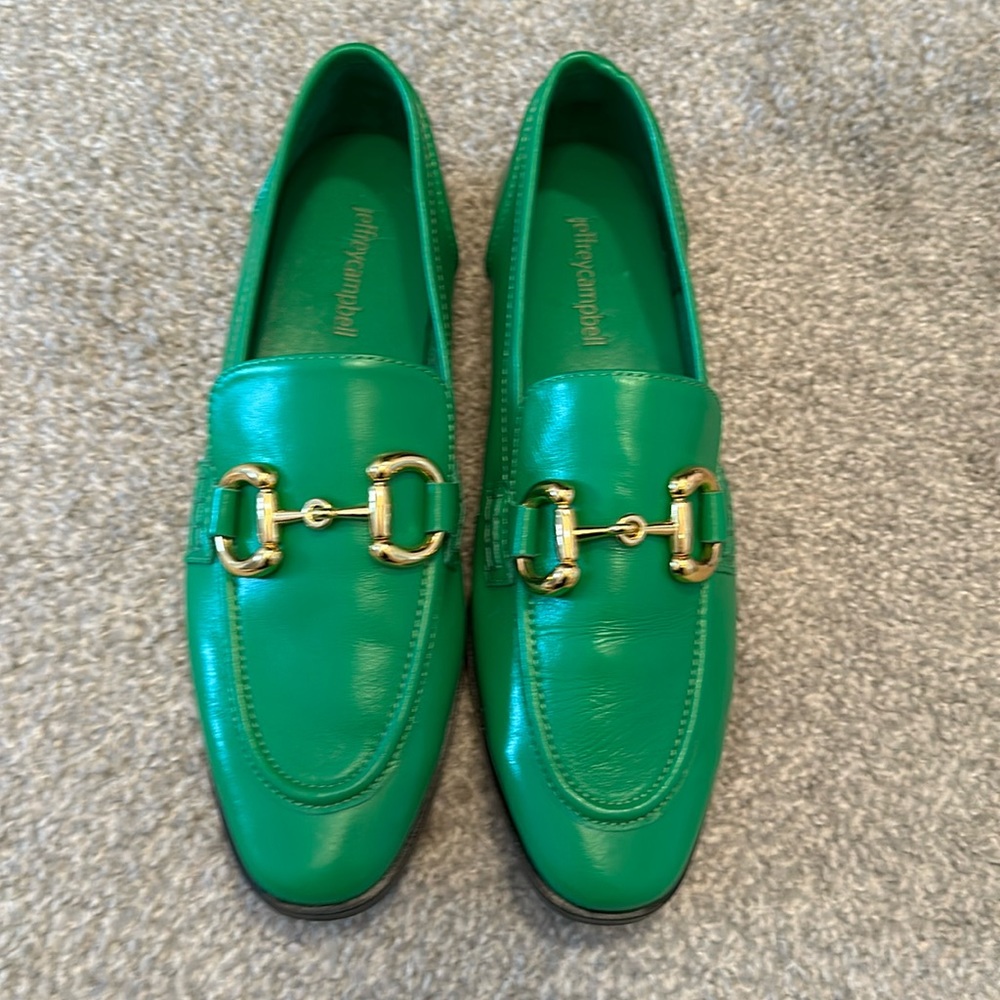 Jeffrey Campbell Velviteen Bright Green Loafer 7.5